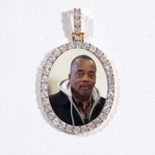 3D Oval Custom Picture Pendant