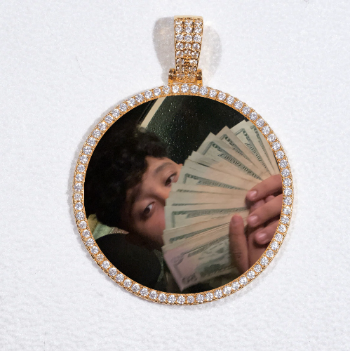 MEDIUM 3D CIRCLE CUSTOM PICTURE PENDANT