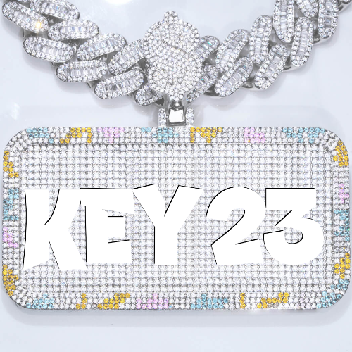 CUSTOM LETTER NECKLACE 3D COLORFUL SQUARE