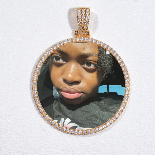 MEDIUM 3D CIRCLE CUSTOM PICTURE PENDANT