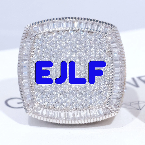 CUSTOM LETTER 3D ICED RING