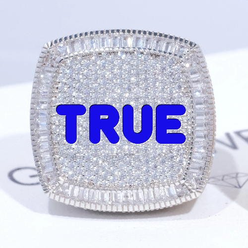 CUSTOM LETTER 3D ICED RING