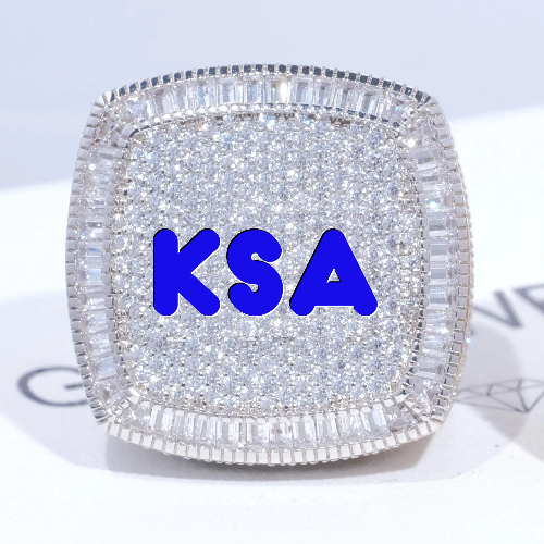 CUSTOM LETTER 3D ICED RING