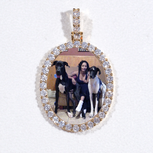 3D Oval Custom Picture Pendant