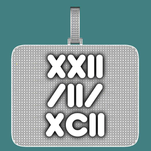 CUSTOM LETTER NECKLACE 3D BIG SQUARE