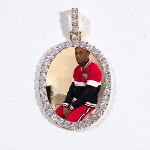 3D Oval Custom Picture Pendant