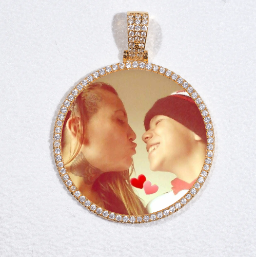MEDIUM 3D CIRCLE CUSTOM PICTURE PENDANT