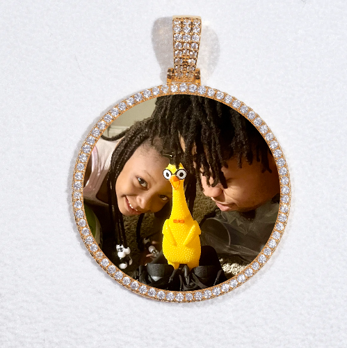 MEDIUM 3D CIRCLE CUSTOM PICTURE PENDANT