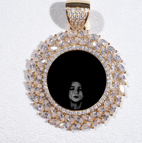 Large 3D Wheat Ear Custom Picture Pendant