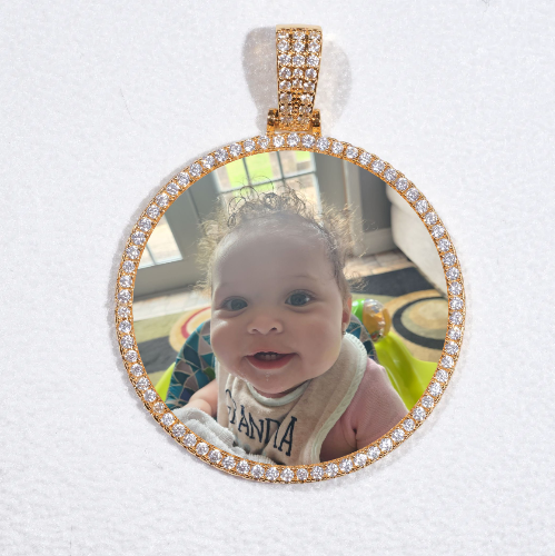 MEDIUM 3D CIRCLE CUSTOM PICTURE PENDANT