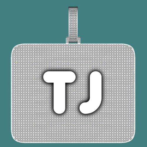 CUSTOM LETTER NECKLACE 3D BIG SQUARE