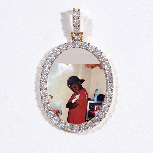 3D Oval Custom Picture Pendant