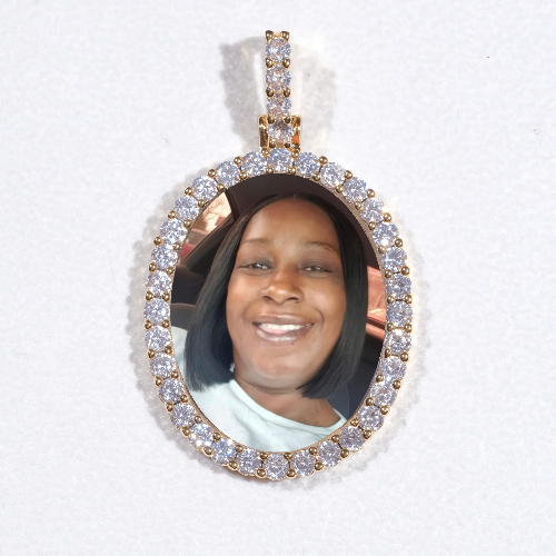 3D Oval Custom Picture Pendant
