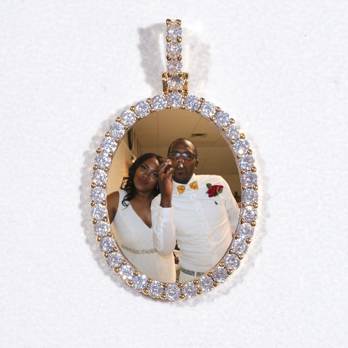3D Oval Custom Picture Pendant