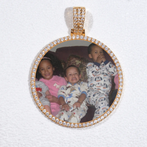 MEDIUM 3D CIRCLE CUSTOM PICTURE PENDANT
