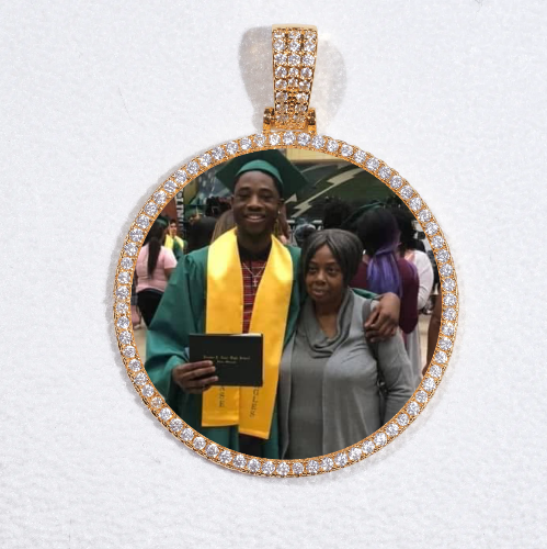 MEDIUM 3D CIRCLE CUSTOM PICTURE PENDANT