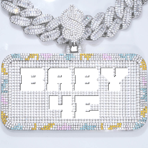 CUSTOM LETTER NECKLACE 3D COLORFUL SQUARE