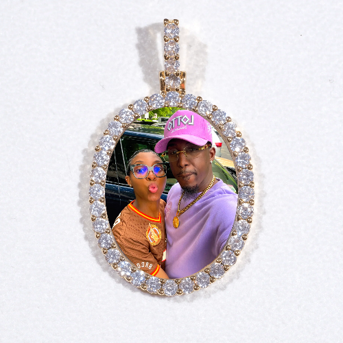 3D Oval Custom Picture Pendant