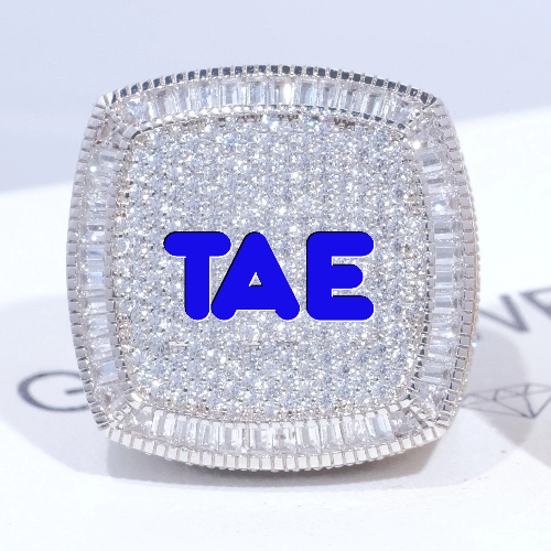 CUSTOM LETTER 3D ICED RING