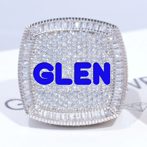 CUSTOM LETTER 3D ICED RING