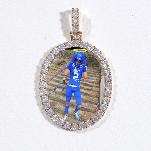 3D Oval Custom Picture Pendant