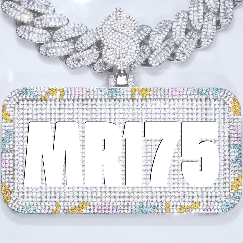 CUSTOM LETTER NECKLACE 3D COLORFUL SQUARE