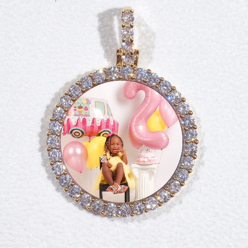 3D CIRCLE CUSTOM PICTURE PENDANT SMALL SIZE