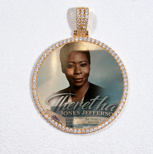 MEDIUM 3D CIRCLE CUSTOM PICTURE PENDANT