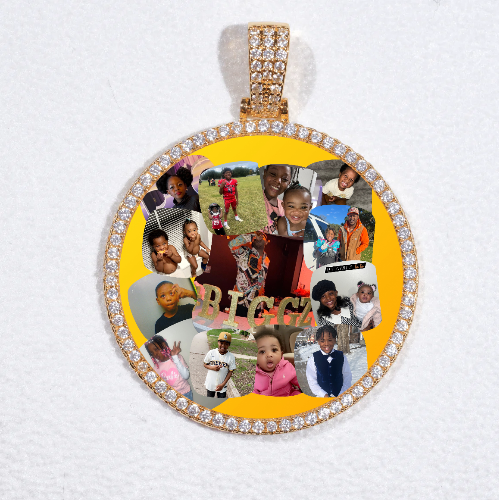 MEDIUM 3D CIRCLE CUSTOM PICTURE PENDANT
