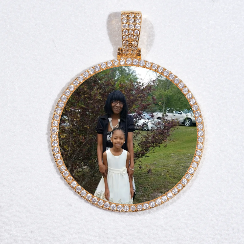 MEDIUM 3D CIRCLE CUSTOM PICTURE PENDANT