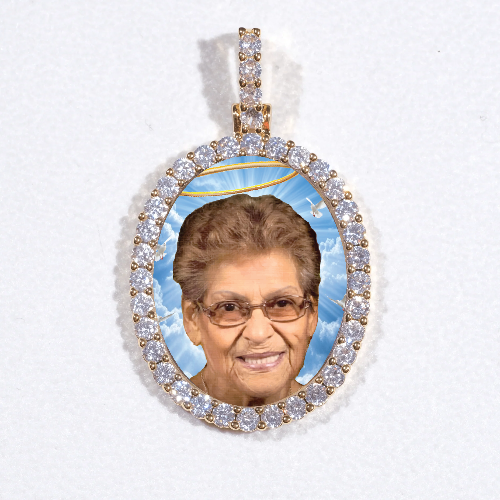 3D Oval Custom Picture Pendant