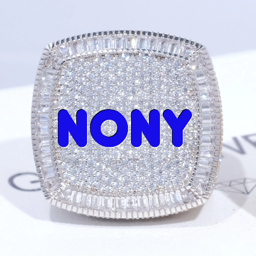 CUSTOM LETTER 3D ICED RING