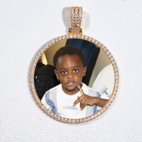 MEDIUM 3D CIRCLE CUSTOM PICTURE PENDANT