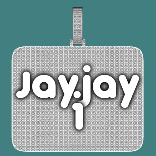 CUSTOM LETTER NECKLACE 3D BIG SQUARE