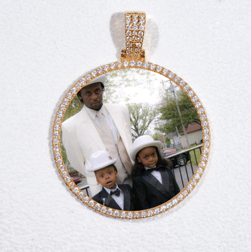 MEDIUM 3D CIRCLE CUSTOM PICTURE PENDANT