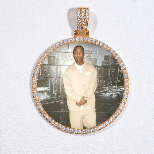 MEDIUM 3D CIRCLE CUSTOM PICTURE PENDANT
