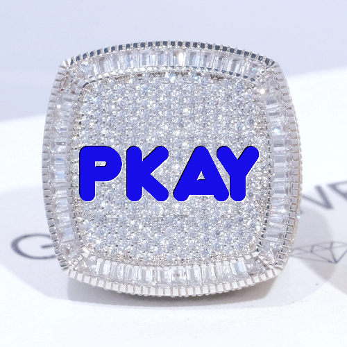 CUSTOM LETTER 3D ICED RING