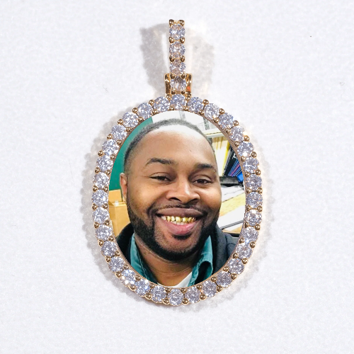 3D Oval Custom Picture Pendant