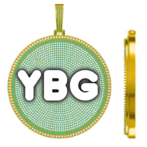 CUSTOM LETTER NECKLACE 3D BIG DISC
