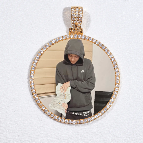 MEDIUM 3D CIRCLE CUSTOM PICTURE PENDANT