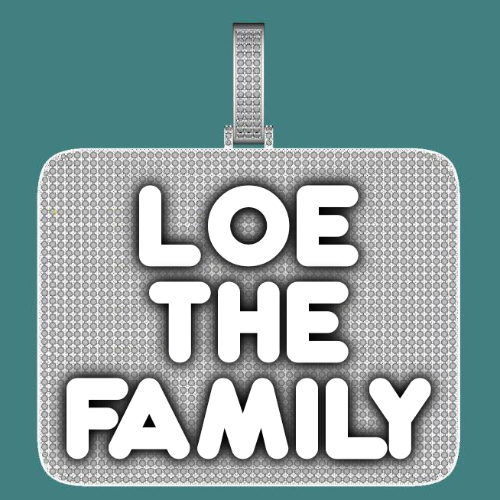 CUSTOM LETTER NECKLACE 3D BIG SQUARE