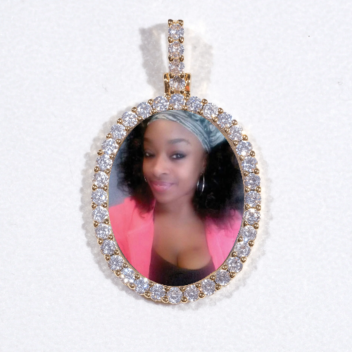 3D Oval Custom Picture Pendant