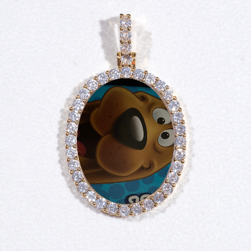 3D Oval Custom Picture Pendant