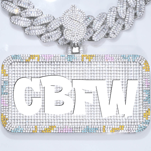 CUSTOM LETTER NECKLACE 3D COLORFUL SQUARE