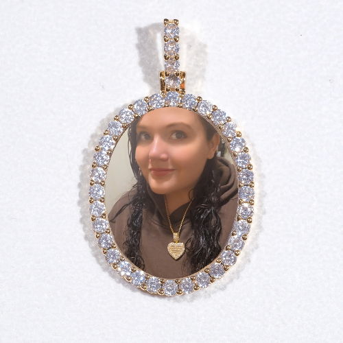 3D Oval Custom Picture Pendant