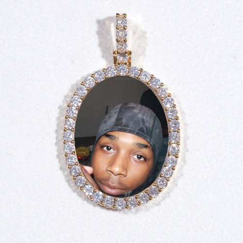 3D Oval Custom Picture Pendant