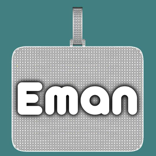 CUSTOM LETTER NECKLACE 3D BIG SQUARE