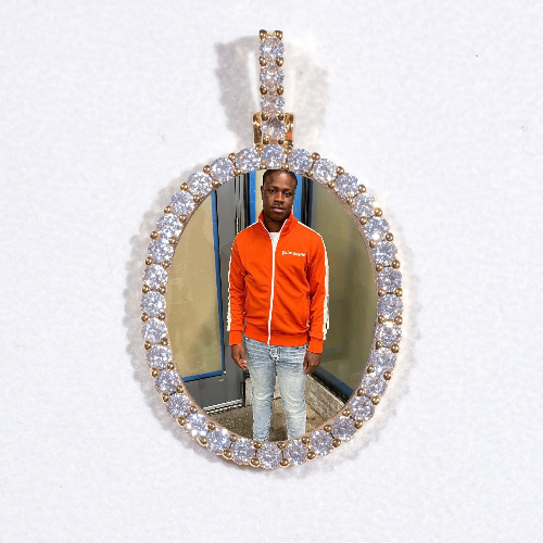 3D Oval Custom Picture Pendant