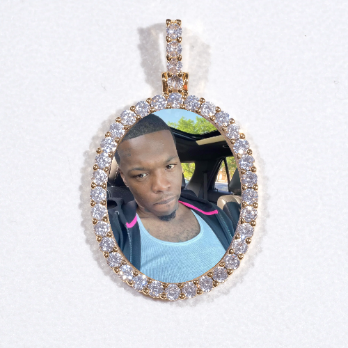 3D Oval Custom Picture Pendant