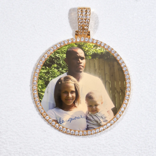 MEDIUM 3D CIRCLE CUSTOM PICTURE PENDANT